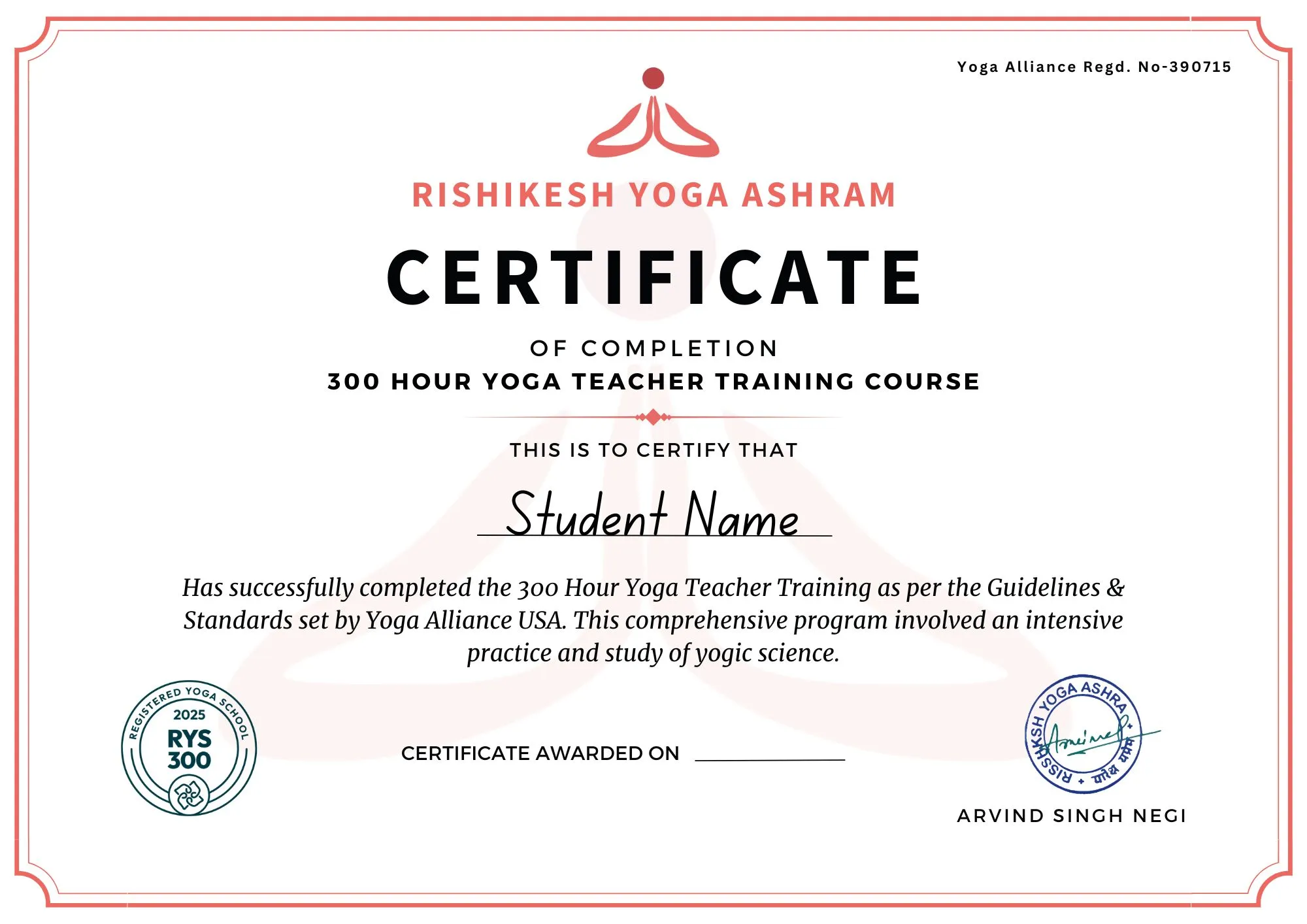 Yoga Alliance RYS 300